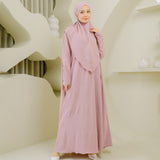 Hafsha Abaya Set Pink Pastel