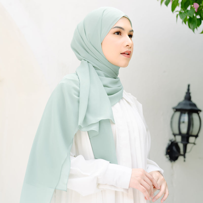 Bawal Instan Shawl Tali (Pashmina Tali Ceruti Babydoll) Sage