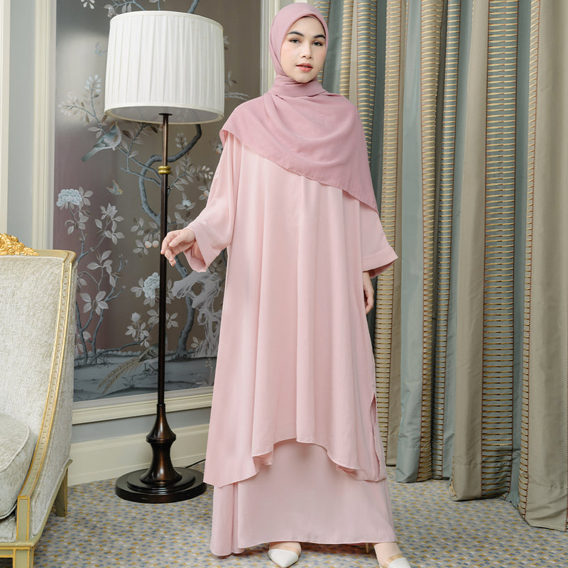 Haifa Tunik Set Pink Pastel