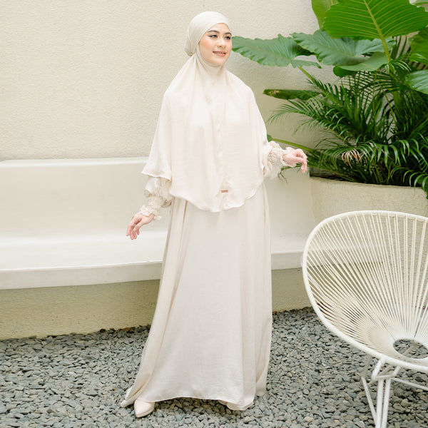 Hanida Abaya Set Ivory