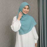 Mima Square Syari (Hijab Segiempat Syari) Blue Tosca