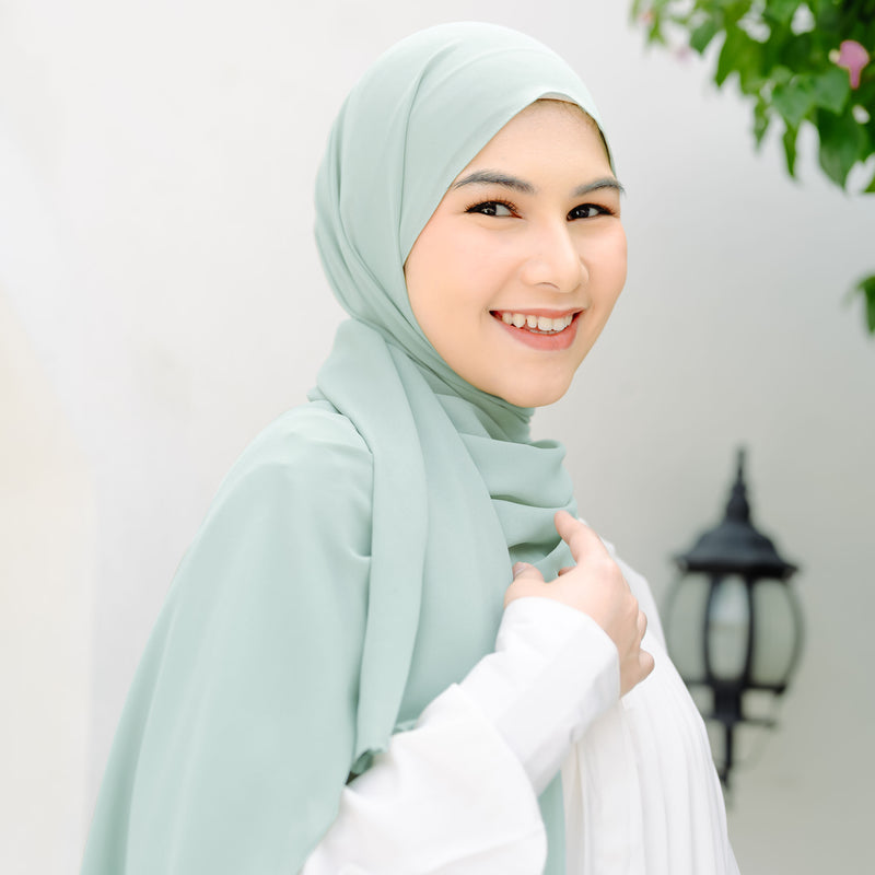 Bawal Instan Shawl Tali (Pashmina Tali Ceruti Babydoll) Sage