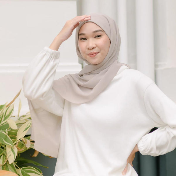 Bawal Inner Shawl Cream Almond New