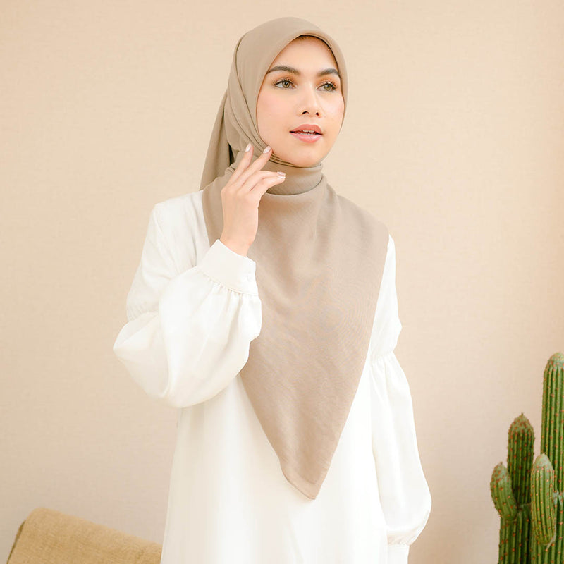 Mima Square Syari (Hijab Segiempat Syari) Soft Zaitun