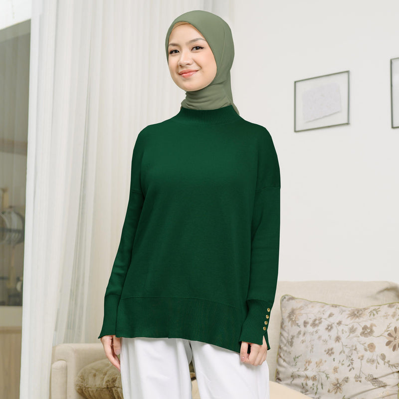 Michi Knit (Knit Shirt) Atasan Tangan Panjang Wanita Knitwear