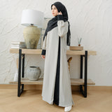 Saraya Abaya Grey Cream