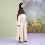 Lozy Hijab - Nara Embroidery Abaya (Abaya Dress Bordir Bahan Katun Linen Haji dan Umrah)