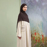 Lozy Hijab - Nara Embroidery Abaya (Abaya Dress Bordir Bahan Katun Linen Haji dan Umrah)
