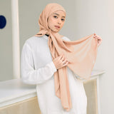 Bawal Inner Oval (Pashmina Inner Oval) Ceruty Panjang Muslim Kerudung