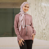 Michi Knit (Knit Shirt) Atasan Tangan Panjang Wanita Knitwear