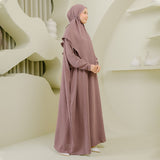 Hafsha Abaya Set Dark Orchid