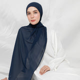 Embroidery Inner Shawl Lozy X Hamidah Navy