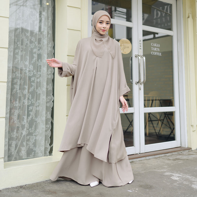 Haifa Tunik Set Natural (New Material)