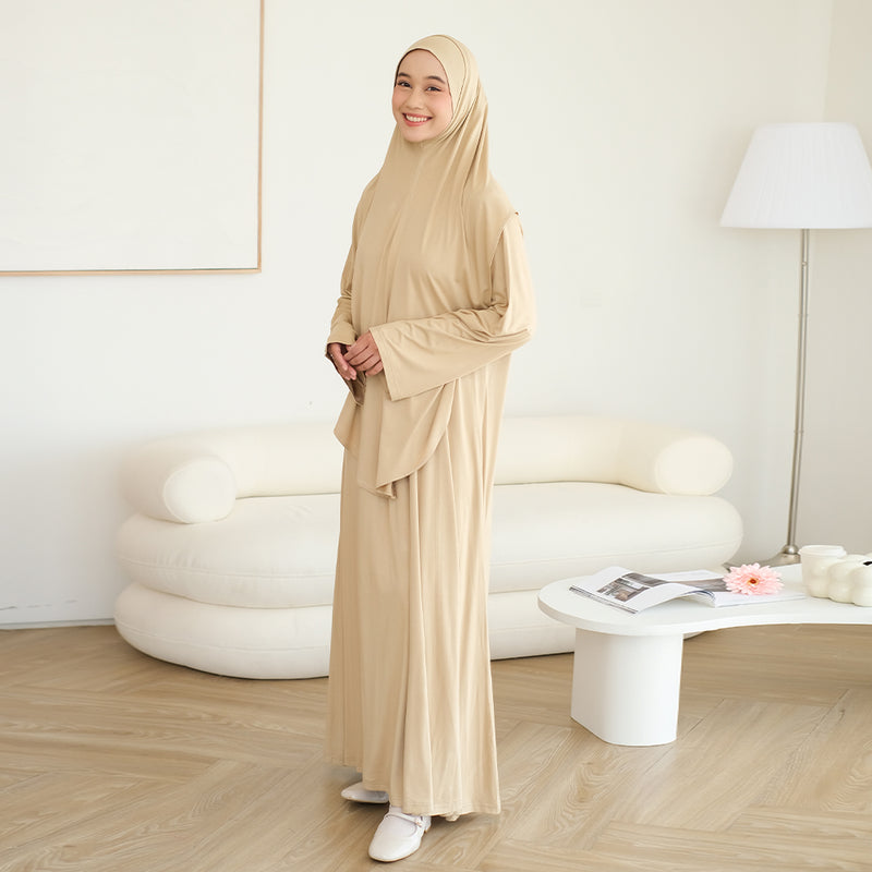 Saira Abaya Set Peanut