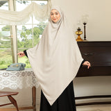 Nadira French Khimar Cream Almond L-XL
