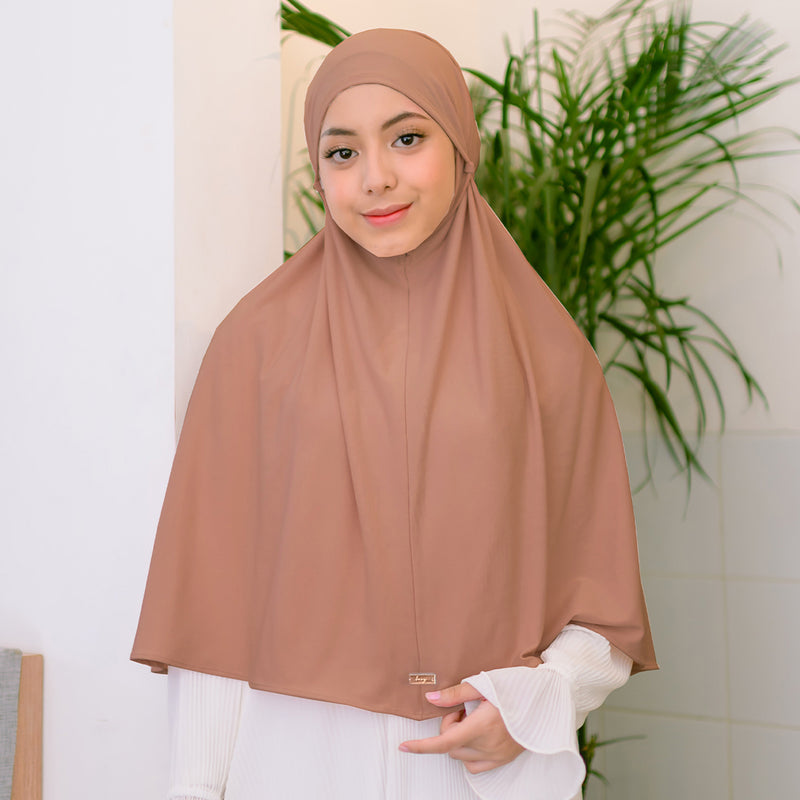 Nuha Instan (Bergo Jersey) Walnut