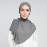 Embroidery Inner Shawl Lozy X Hamidah Iron Grey