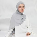 Embroidery Inner Shawl Lozy X Hamidah Light Grey