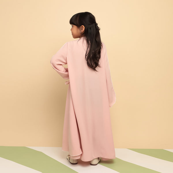 Aisha Abaya Dress Kids Pink Pastel 5-6Th