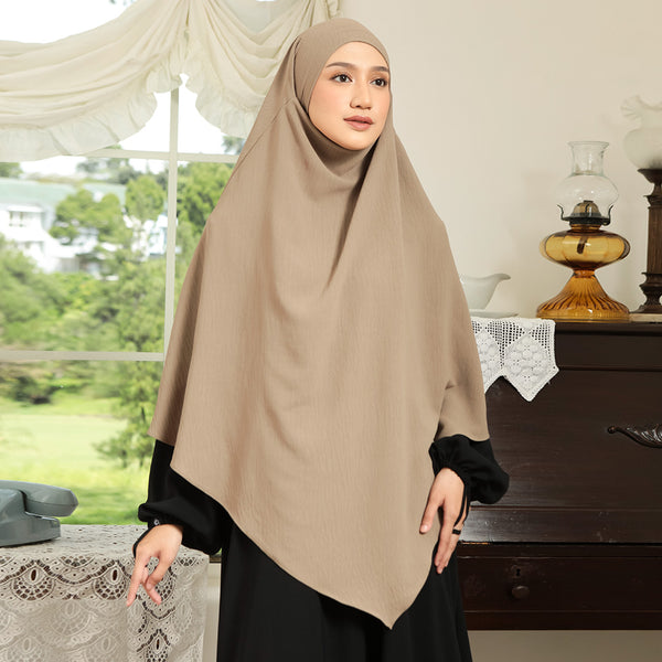 Nadira French Khimar Hazelnut S-M