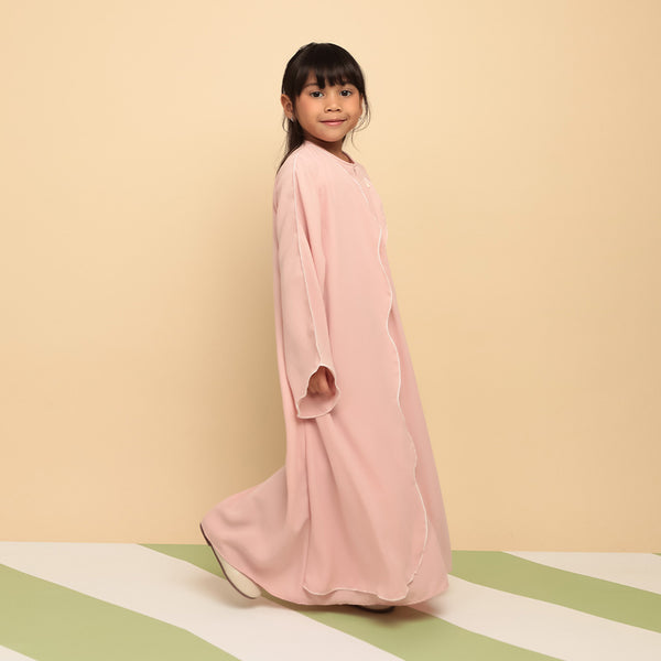 Aisha Abaya Dress Kids Pink Pastel 5-6Th