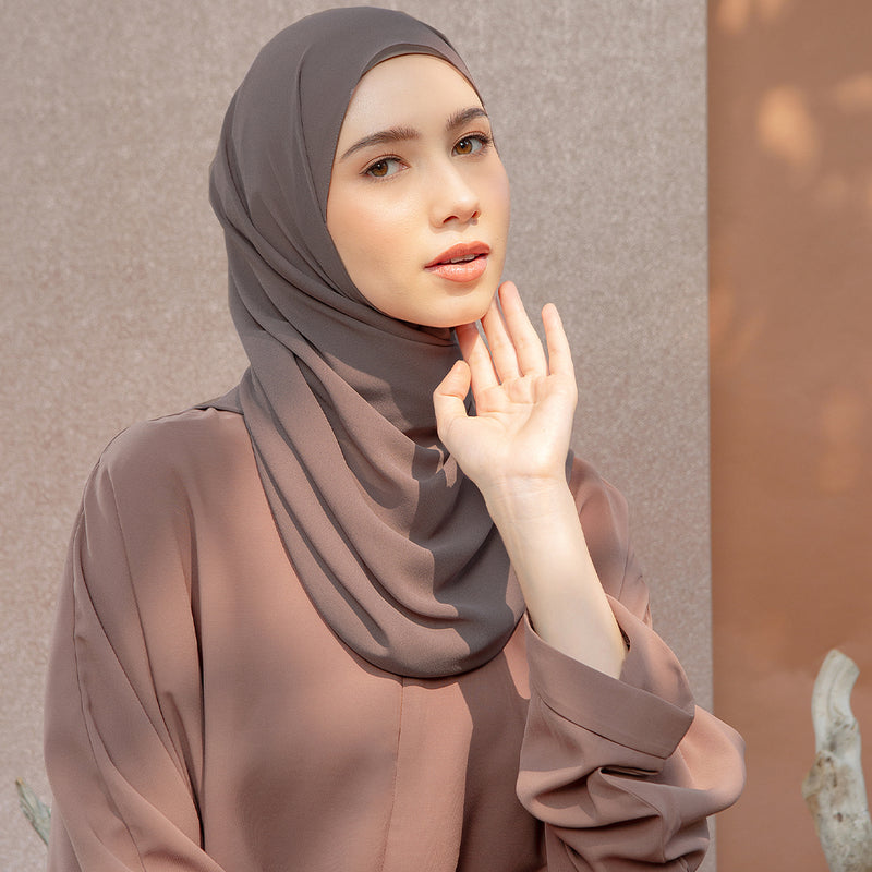 Bawal Shawl (Pashmina Ceruti Babydoll) Grey Wood