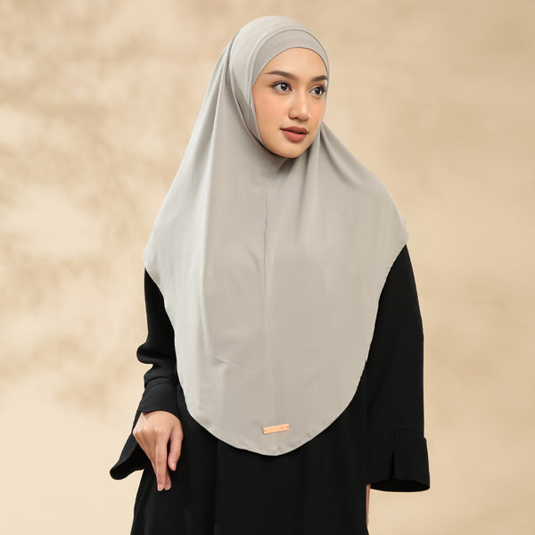 Malay Instan Hijab Lozy x Lesti Light Grey