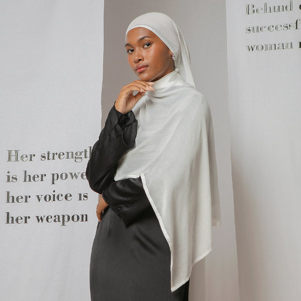 Pashmina Viscose Nour Shawl Lozy x Lesti Broken White New