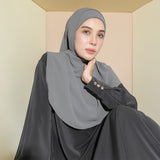 Embroidery Inner Shawl Lozy X Hamidah Dark Grey