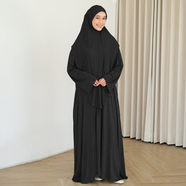 Saira Abaya Set Black