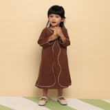 Pre Order Aisha Abaya Dress Kids Rustic 3-4Th