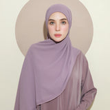 Embroidery Inner Shawl Lozy X Hamidah Dusty Purple