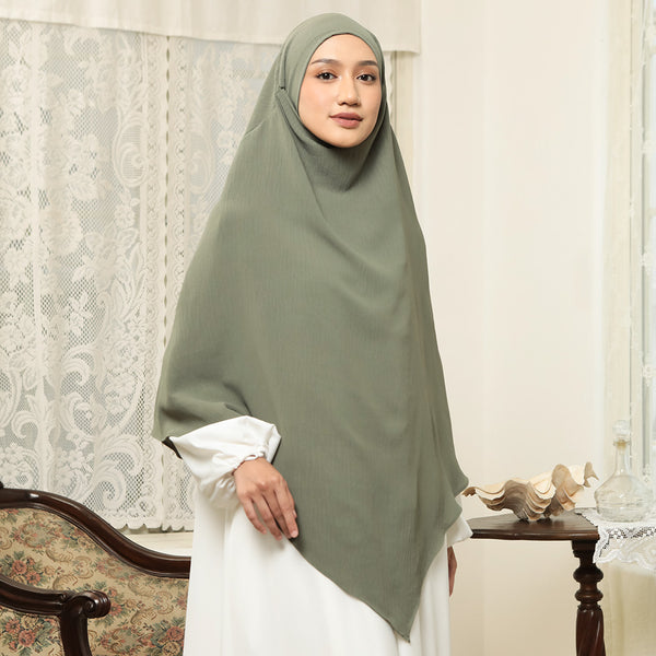 Nadira French Khimar Soft Army S-M