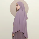 Embroidery Inner Shawl Lozy X Hamidah Dusty Purple