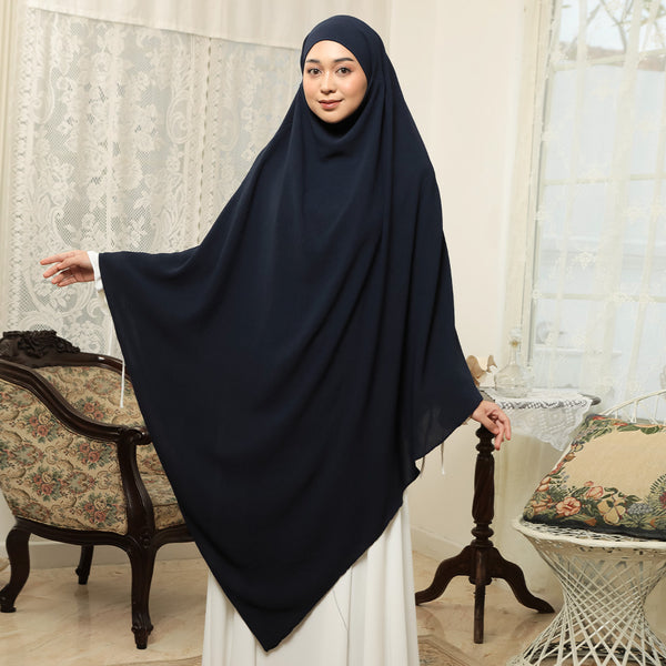 Nadira French Khimar Navy L-XL