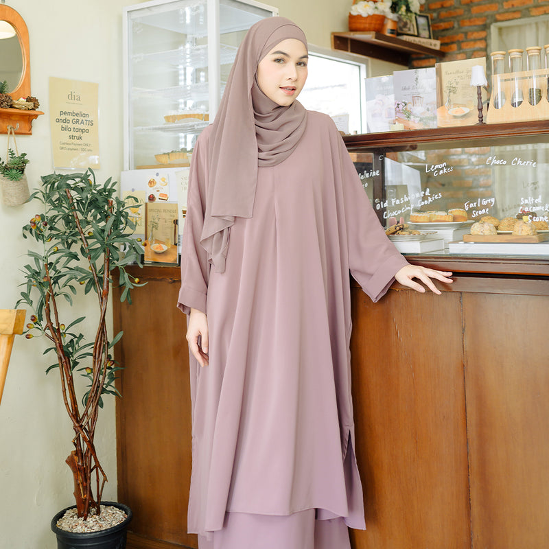 Haifa Tunik Set Brownie (New Material)