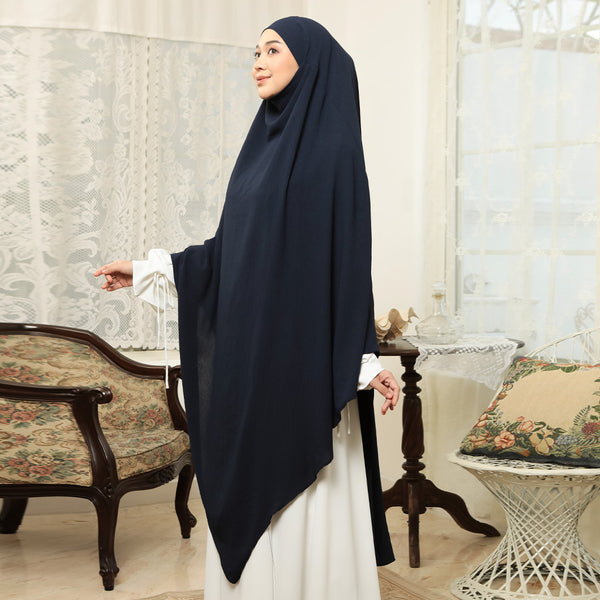 Nadira French Khimar Navy L-XL