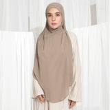 Embroidery Inner Shawl Lozy X Hamidah Natural
