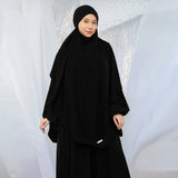 Pre Order Mida Abaya Khimar Set in Black (Lozy x Hamidah)