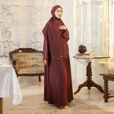 Zainab Abaya Lozy X Cut Syifa Burgundy M