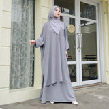 Haifa Tunik Set Smoke Grey (New Material)