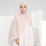 Embroidery Inner Shawl Lozy X Hamidah Ivory