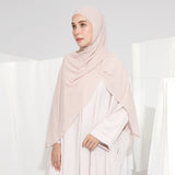 Embroidery Inner Shawl Lozy X Hamidah Ivory