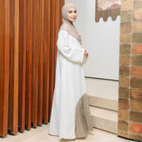 Shadeena Abaya Dress Light Cream