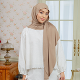 Heidy Oval Shawl in Taupe (Lozy x Heidy)