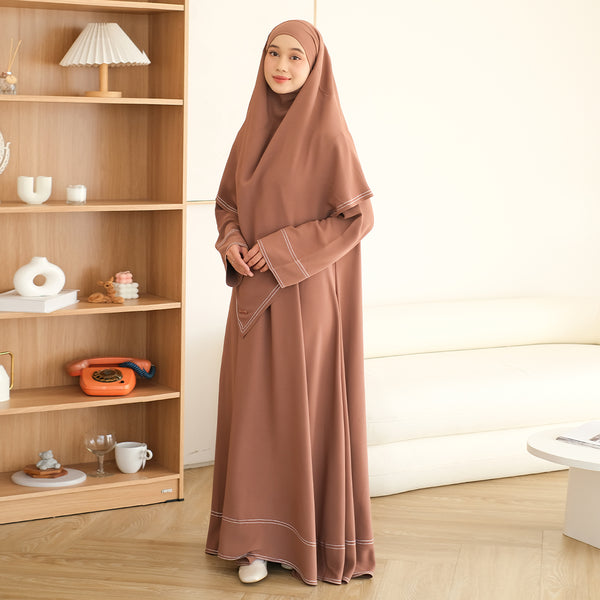 Sadia Abaya Set Brown Sugar