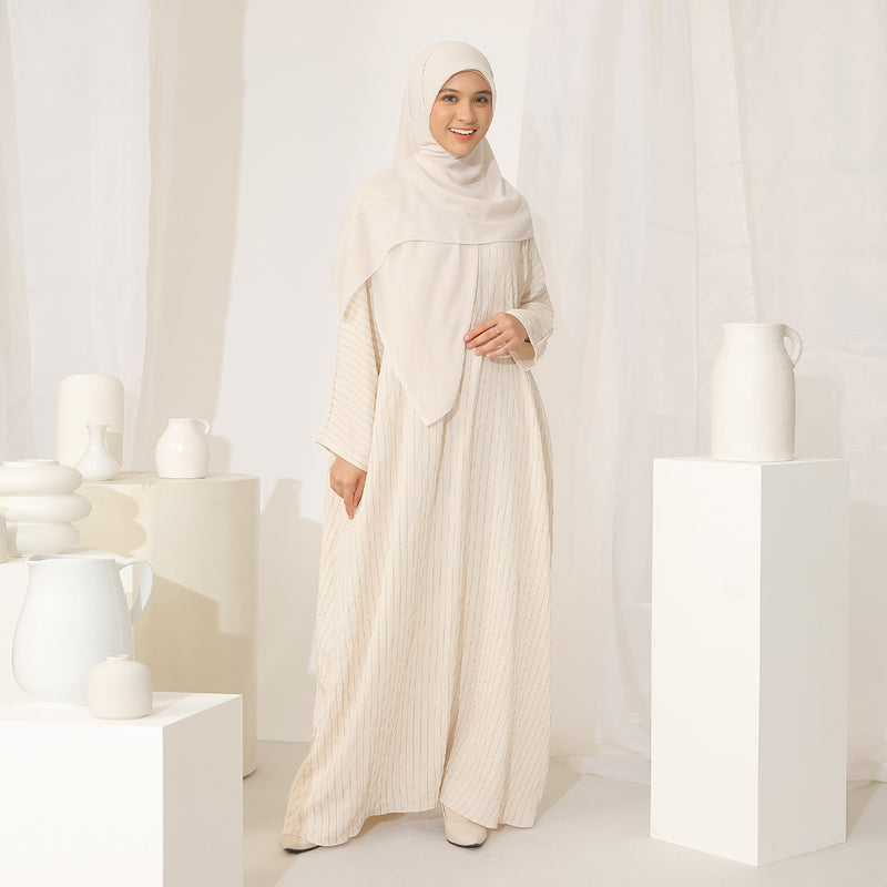 Halifa Abaya Dress Creamy Latte