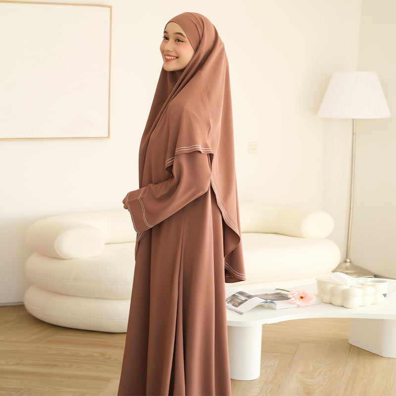 Sadia Abaya Set Brown Sugar