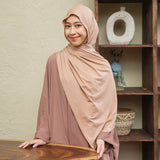 Tana Shawl (Pashmina Kaos Rayon) Nude Pink