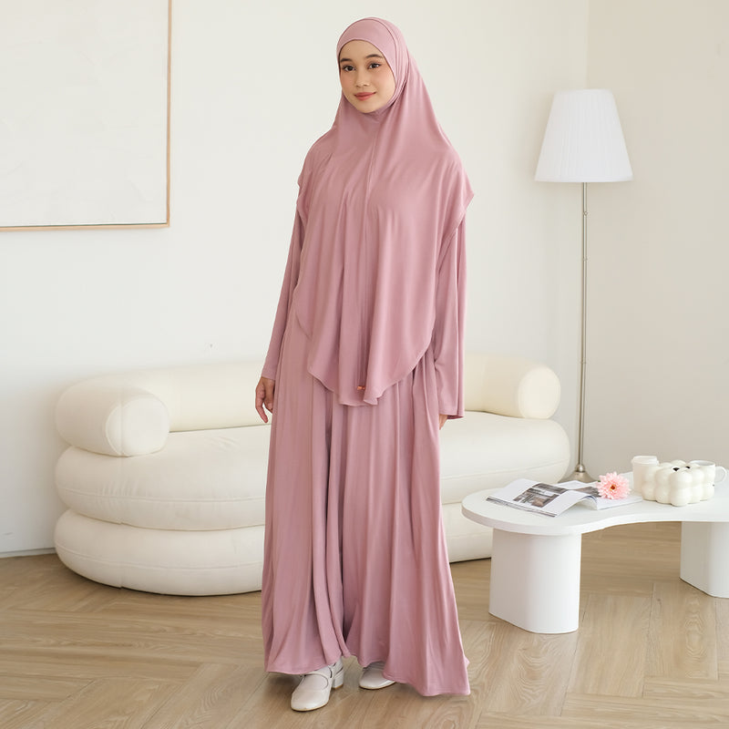 Saira Abaya Set Mauve Glow